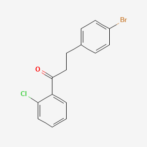molecular formula C15H12BrClO B1532242 3-(4-溴苯基)-1-(2-氯苯基)丙烷-1-酮 CAS No. 898761-68-7