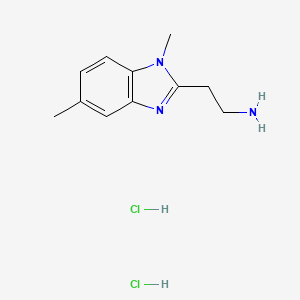 molecular formula C11H17Cl2N3 B1532244 2-(1,5-二甲基-1H-1,3-苯并二唑-2-基)乙-1-胺二盐酸盐 CAS No. 1305712-10-0