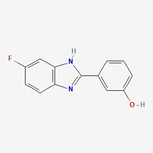 molecular formula C13H9FN2O B1532246 3-(5-fluoro-1H-1,3-benzodiazol-2-yl)phenol CAS No. 150772-71-7