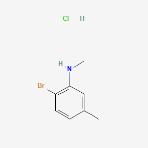 molecular formula C8H11BrClN B15322474 2-bromo-N,5-dimethylanilinehydrochloride 