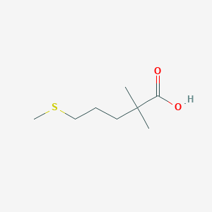 2,2-Dimethyl-5-(methylthio)pentanoic acid