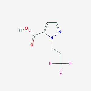molecular formula C7H7F3N2O2 B1532251 1-(3,3,3-三氟丙基)-1H-吡唑-5-羧酸 CAS No. 1245772-05-7