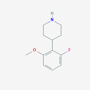 molecular formula C12H16FNO B15322538 4-(2-Fluoro-6-methoxyphenyl)piperidine CAS No. 1004852-99-6