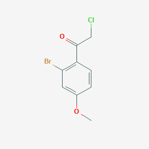 molecular formula C9H8BrClO2 B15322539 1-(2-Bromo-4-methoxyphenyl)-2-chloroethan-1-one 