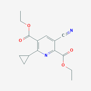 molecular formula C15H16N2O4 B1532257 3-氰基-6-环丙基-2,5-吡啶二甲酸二乙酯 CAS No. 1221792-74-0