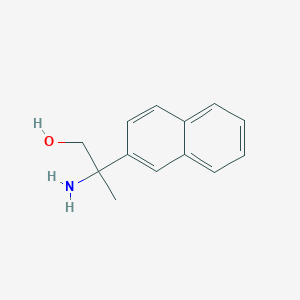 molecular formula C13H15NO B15322594 2-Amino-2-(naphthalen-2-yl)propan-1-ol 