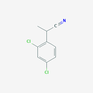 molecular formula C9H7Cl2N B15322639 2-(2,4-Dichlorophenyl)propanenitrile 