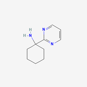 molecular formula C10H15N3 B15322688 1-(Pyrimidin-2-yl)cyclohexan-1-amine 