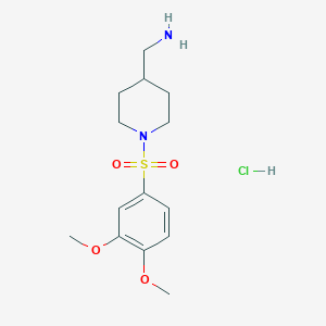 molecular formula C14H23ClN2O4S B1532273 [1-(3,4-二甲氧基苯磺酰)哌啶-4-基]甲胺盐酸盐 CAS No. 1216563-75-5