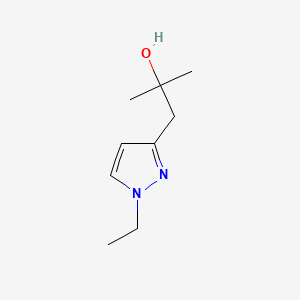 molecular formula C9H16N2O B15322738 1-(1-ethyl-1H-pyrazol-3-yl)-2-methylpropan-2-ol 