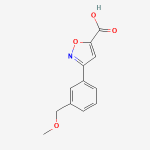 molecular formula C12H11NO4 B15322739 3-(3-(Methoxymethyl)phenyl)isoxazole-5-carboxylic acid 