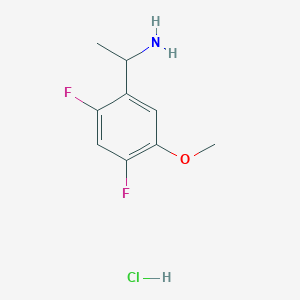 molecular formula C9H12ClF2NO B15322745 1-(2,4-Difluoro-5-methoxyphenyl)ethan-1-amine hydrochloride 