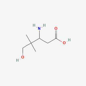 molecular formula C7H15NO3 B15322779 3-Amino-5-hydroxy-4,4-dimethylpentanoic acid 