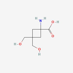 molecular formula C7H13NO4 B15322788 1-Amino-3,3-bis(hydroxymethyl)cyclobutane-1-carboxylicacid 