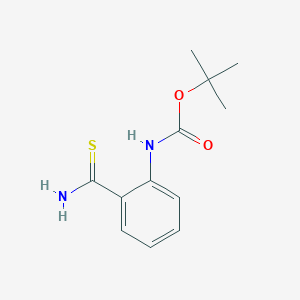 molecular formula C12H16N2O2S B15322809 Tert-butyl (2-carbamothioylphenyl)carbamate 