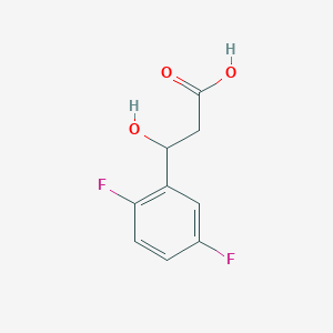 molecular formula C9H8F2O3 B15322832 3-(2,5-Difluorophenyl)-3-hydroxypropanoic acid 