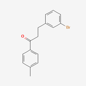 B1532290 3-(3-Bromophenyl)-4'-methylpropiophenone CAS No. 898781-99-2