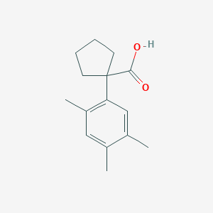 1-(2,4,5-Trimethylphenyl)cyclopentane-1-carboxylic acid