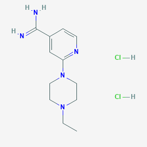 molecular formula C12H21Cl2N5 B1532294 2-(4-Ethylpiperazin-1-yl)pyridine-4-carboximidamide dihydrochloride CAS No. 1221725-56-9