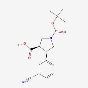 molecular formula C17H20N2O4 B1532295 (3R,4S)-1-(叔丁氧羰基)-4-(3-氰基苯基)吡咯烷-3-羧酸 CAS No. 1161787-87-6