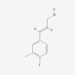 molecular formula C10H11FO B15322957 3-(4-Fluoro-3-methylphenyl)prop-2-en-1-ol 