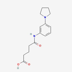 molecular formula C15H20N2O3 B1532296 4-{[3-(Pyrrolidin-1-yl)phenyl]carbamoyl}butanoic acid CAS No. 1178270-35-3