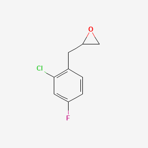 molecular formula C9H8ClFO B15322962 Oxirane, 2-[(2-chloro-4-fluorophenyl)methyl]- CAS No. 128426-48-2