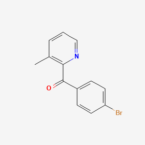 molecular formula C13H10BrNO B1532297 2-(4-Bromobenzoyl)-3-methylpyridine CAS No. 1187171-12-5