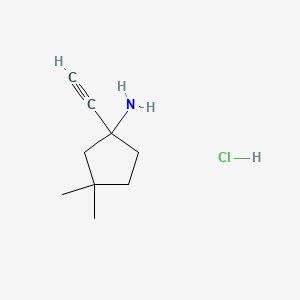 1-Ethynyl-3,3-dimethylcyclopentan-1-aminehydrochloride