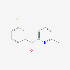 molecular formula C13H10BrNO B1532298 2-(3-溴苯甲酰)-6-甲基吡啶 CAS No. 1187170-38-2