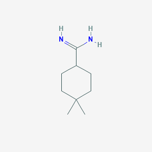 molecular formula C9H18N2 B15322990 4,4-Dimethylcyclohexane-1-carboximidamide 