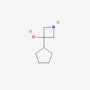 molecular formula C8H15NO B15323002 3-Cyclopentylazetidin-3-ol 