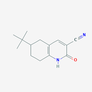 molecular formula C14H18N2O B1532301 6-Tert-butyl-2-oxo-1,2,5,6,7,8-hexahydroquinoline-3-carbonitrile CAS No. 1268129-76-5