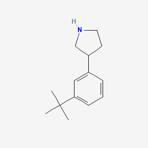 molecular formula C14H21N B15323019 3-(3-Tert-butylphenyl)pyrrolidine 