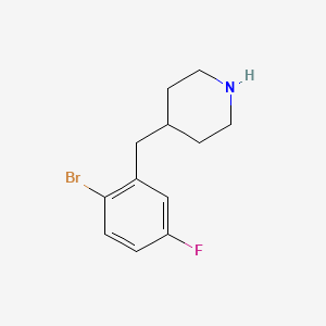 4-[(2-Bromo-5-fluorophenyl)methyl]piperidine