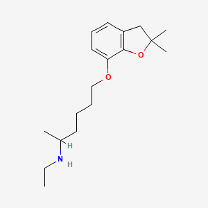 molecular formula C18H29NO2 B1532305 {6-[(2,2-Dimethyl-2,3-dihydro-1-benzofuran-7-yl)oxy]hexan-2-yl}(ethyl)amine CAS No. 1303889-68-0