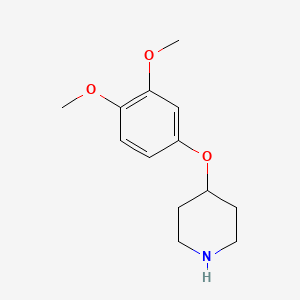 molecular formula C13H19NO3 B15323084 4-(3,4-Dimethoxyphenoxy)piperidine 