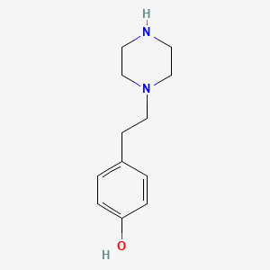 molecular formula C12H18N2O B15323139 4-[2-(1-Piperazinyl)ethyl]phenol 