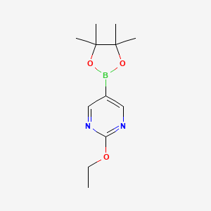 molecular formula C12H19BN2O3 B1532314 2-Ethoxy-5-(4,4,5,5-tetramethyl-1,3,2-dioxaborolan-2-yl)pyrimidine CAS No. 2223035-77-4