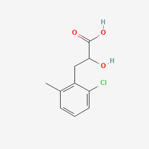 molecular formula C10H11ClO3 B15323243 3-(2-Chloro-6-methylphenyl)-2-hydroxypropanoic acid 