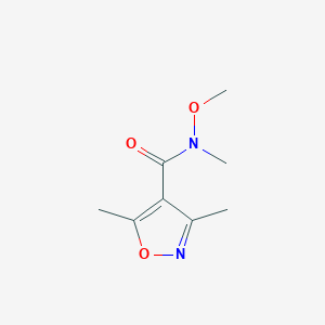 molecular formula C8H12N2O3 B1532325 N-methoxy-N,3,5-trimethylisoxazole-4-carboxamide CAS No. 1223452-45-6