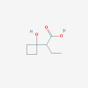 molecular formula C8H14O3 B15323262 2-(1-Hydroxycyclobutyl)butanoic acid 