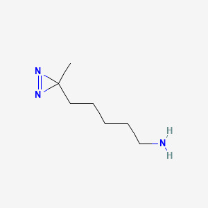 molecular formula C7H15N3 B15323293 5-(3-methyl-3H-diazirin-3-yl)pentan-1-amine 