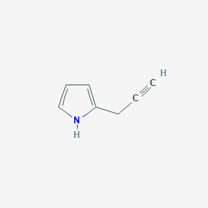 molecular formula C7H7N B15323315 1H-Pyrrole, 2-(2-propyn-1-yl)- 