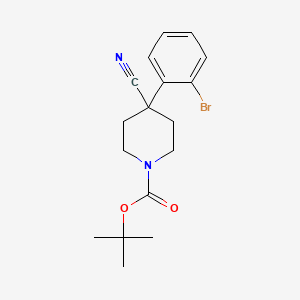 molecular formula C17H21BrN2O2 B1532332 Tert-butyl 4-(2-bromophenyl)-4-cyanopiperidine-1-carboxylate CAS No. 920023-51-4