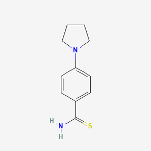 molecular formula C11H14N2S B15323352 4-(Pyrrolidin-1-yl)benzene-1-carbothioamide 