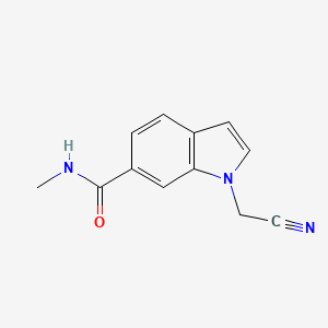 molecular formula C12H11N3O B15323363 1-(cyanomethyl)-N-methyl-1H-indole-6-carboxamide 