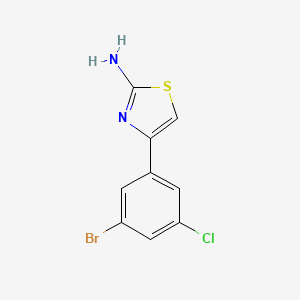 molecular formula C9H6BrClN2S B15323380 4-(3-Bromo-5-chlorophenyl)-1,3-thiazol-2-amine 