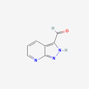 molecular formula C7H5N3O B1532341 1H-Pyrazolo[3,4-b]pyridine-3-carbaldehyde CAS No. 1010073-87-6