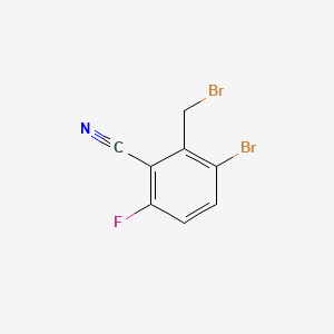 3-Bromo-2-(bromomethyl)-6-fluorobenzonitrile